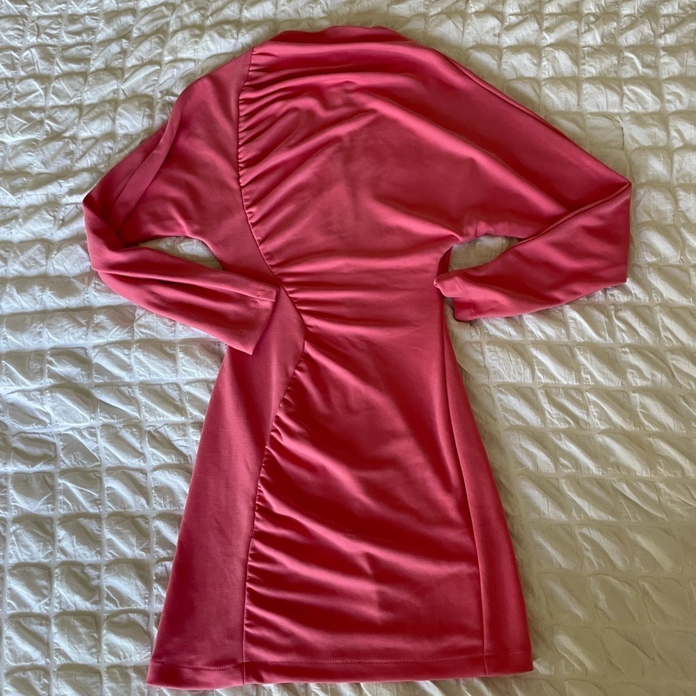 Acler Fulham Coral Ruched Bodycon Dress - Picture 2 of 10